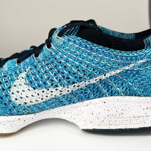 Nike Flyknit Zoom Agility Running Sneakers Shoes Blue Turquoise Women 9 - Picture 10 of 14